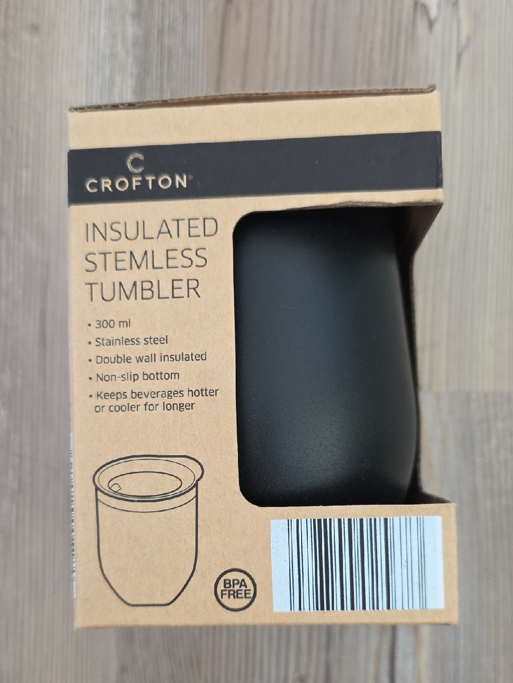 Crofton Insulated Stemless Tumbler - Matte Black